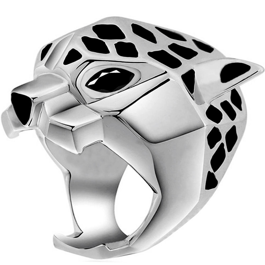 Mens Leopard Ring Animal Electroplated Alloy European American Style Jewelry Accessory Fashion Ring Elegant Ring