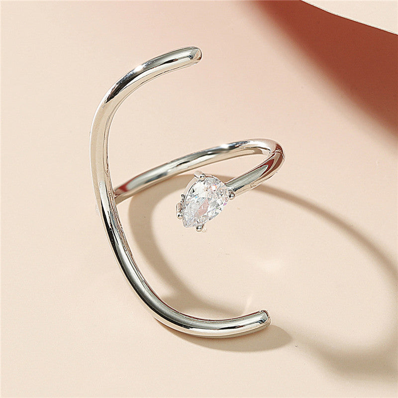 Geometric Copper Ring Unisex Electroplated Finish Retro Inspired Design Metal Band Ring Simple Fashion Minimal