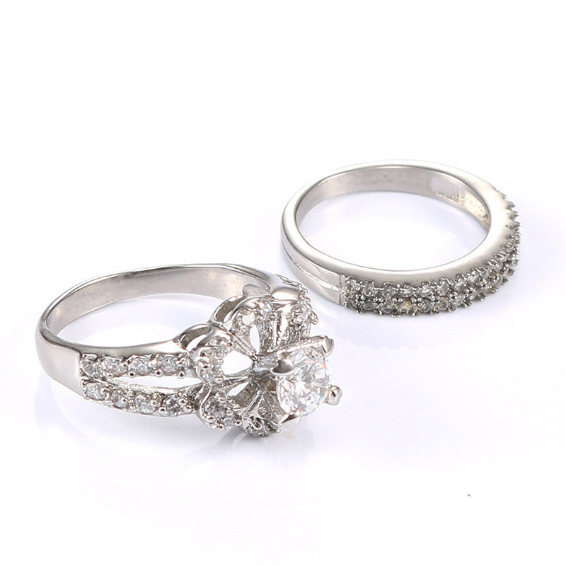 Women Flower Ring Titanium Steel Plated Chic Fashion Jewelry Durable Everyday Accessory Casual Statement Piece