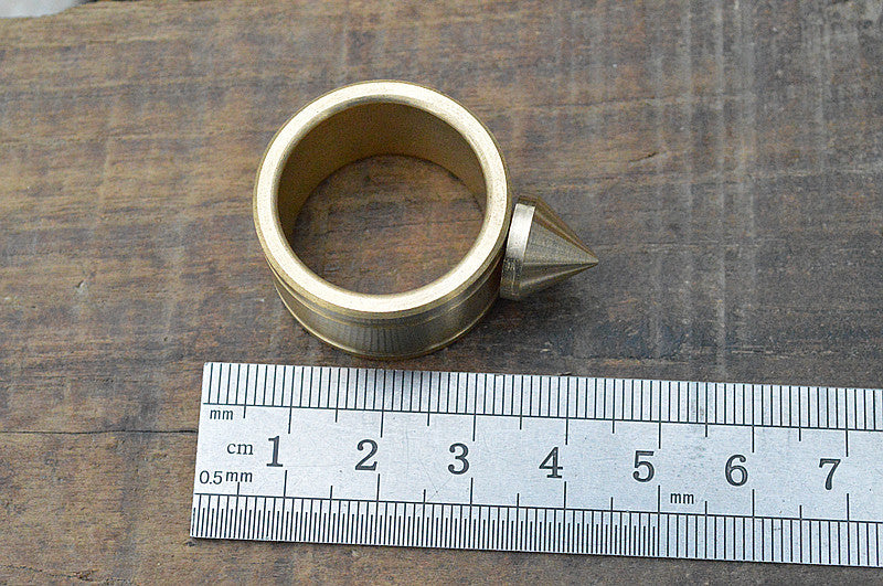 Brass Self Defense Ring For Women 27mm Outer Diameter Wide