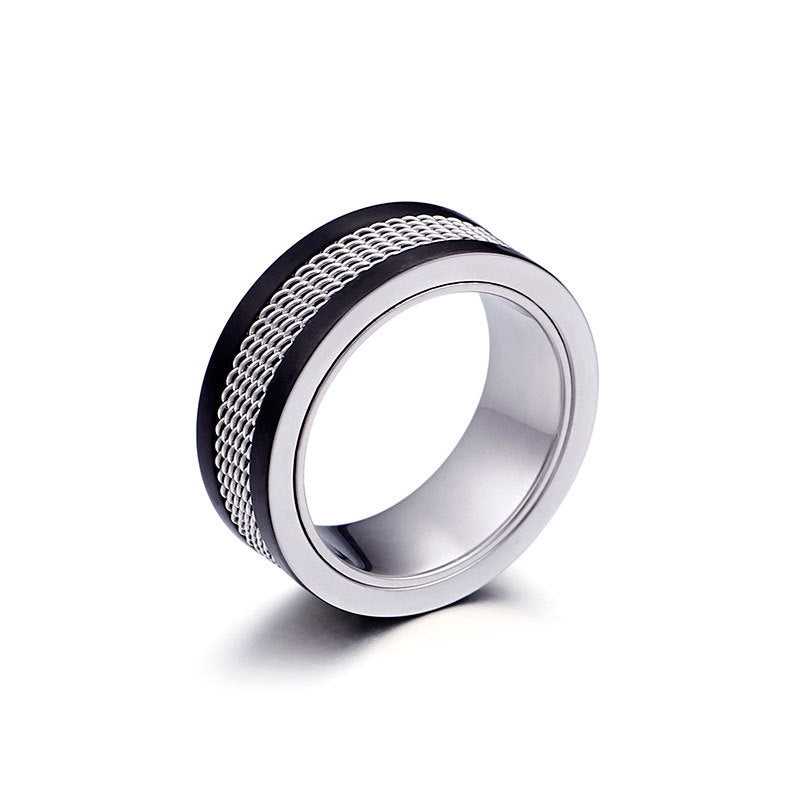 Mens Ring Unisex Titanium Steel Ring Black Color Matching Electroplated Personality Ring For Men And Women Men