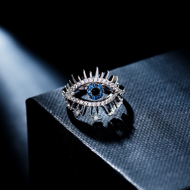 Women Geometric Ring Adjustable Opening Metal Ring With Artificial Gems Gold Plated Alloy Fashion Jewelry Accessory