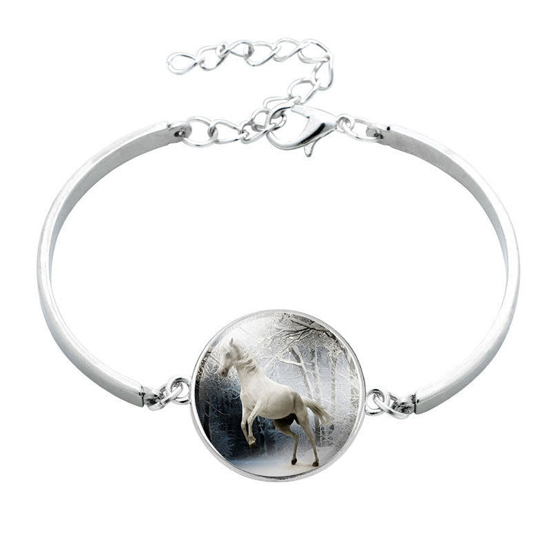 Unisex Horse Bracelet Electroplated Alloy Zodiac Design Jewelry Gift For Promotions Versatile Gift Accessory UK