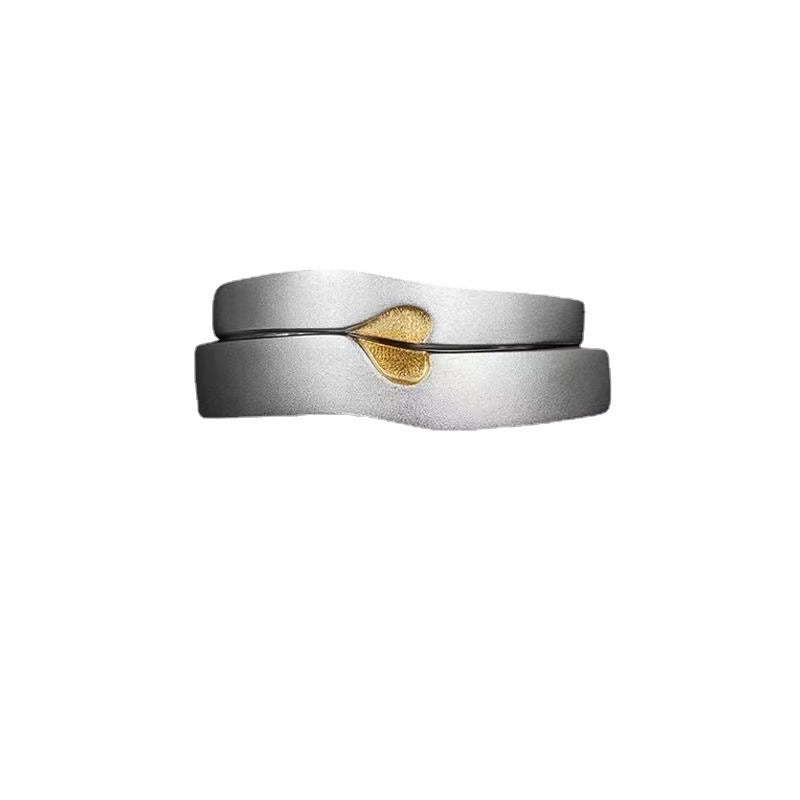 Heart Shaped Couples Rings Copper Electroplated Matching Rings Gifts For Anniversary Birthday Travel Festival Occasions