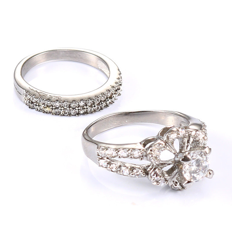 Women Flower Ring Titanium Steel Plated Chic Fashion Jewelry Durable Everyday Accessory Casual Statement Piece