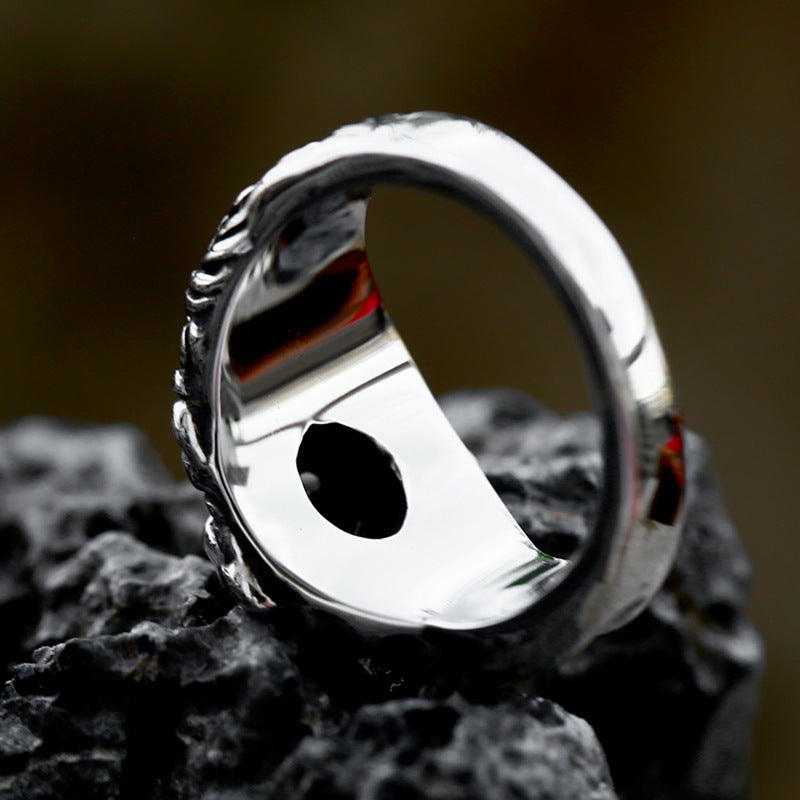 Stainless Steel Mens Ring Titanium Ring Band Durable Modern Accessory Hand Polished Finish Daily Wear Everyday