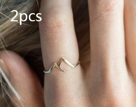 Womens Copper Mountain Ring Strong Metal Textured Design Durable And And Unique Jewelry Band Ring Antibacterial
