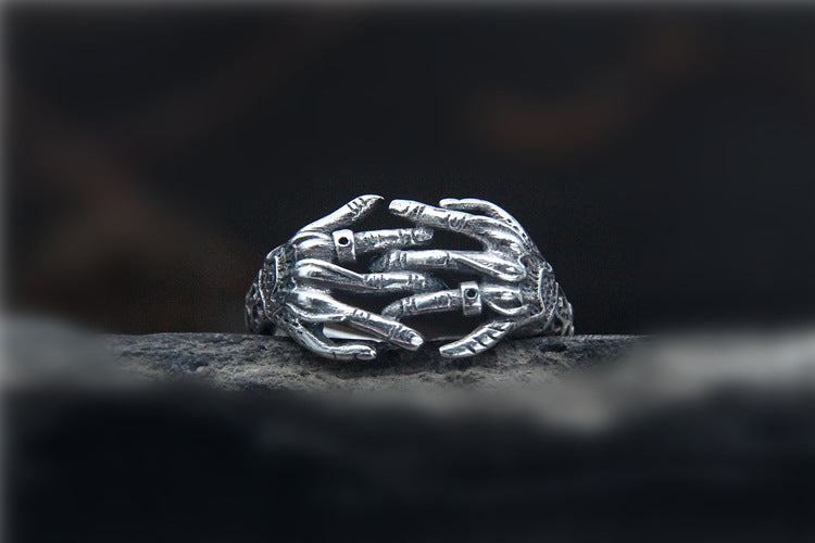 Unisex Electroplated Alloy Interlocking Ring Adjustable Opening Fashion Jewelry Gift For Special Occasion Perfect Gift