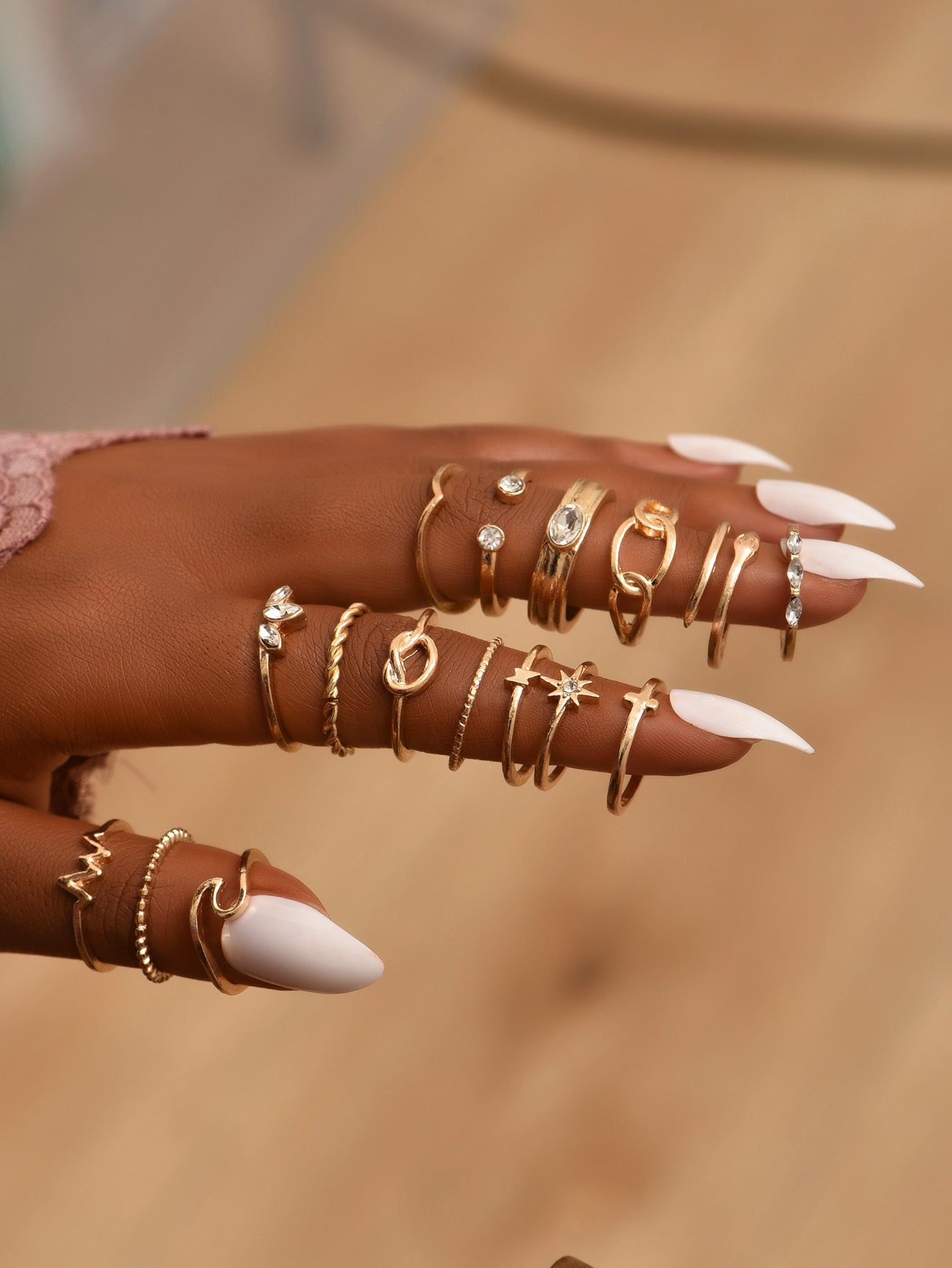 Womens Metal Rings Set Fashion Jewelry Trendy Ring Accessory Gift Durable Stylish Rings For Everyday Wear Gift For Her