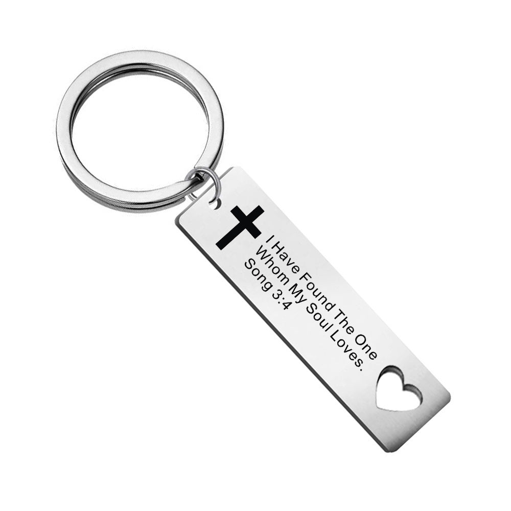 Heart Shaped Keychains Stainless Steel Key Ring Durable Metal Holder With 25mm Ring And 5x12mm Strips For Keys