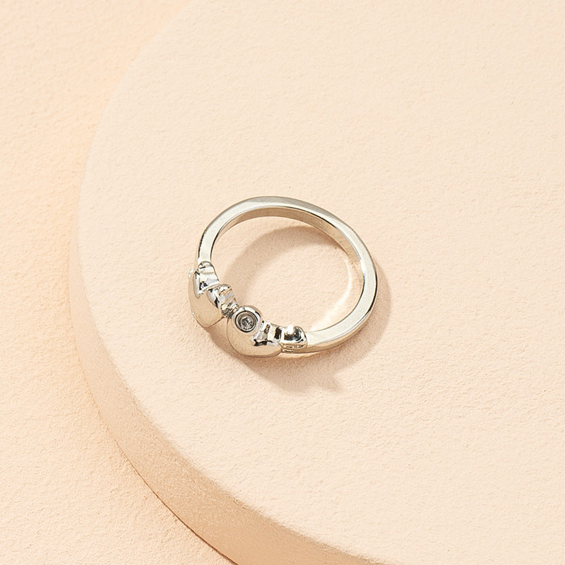 Unisex Alloy Ring Retro Butterfly Zodiac Geometric Design Electroplated Fashion Jewelry for Travel Holiday Kit