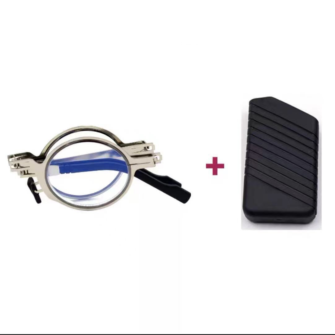 Reading Specs With HD Lenses Anti Blue Light Protection Metal Frame Folding Design And Easy Storage Full Frame