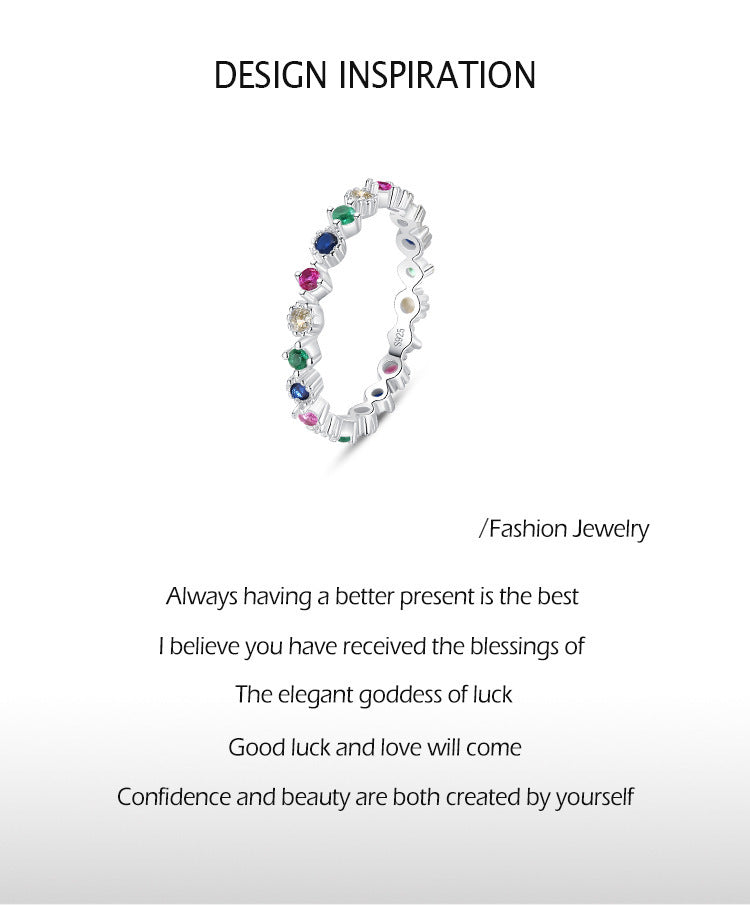 Silver Ring With White Gold Geometric Zircon For Her Affordable Luxury Jewelry Geometric Shape Ring For Classy