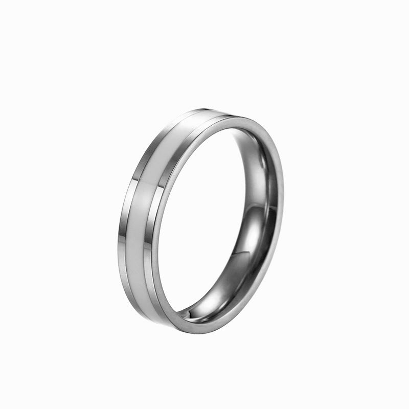 Titanium Steel Ring 18K Rose Gold Plated Ring With Gems Electroplated Thin Ring For Women Girls Size 5 6 7 8 9 10