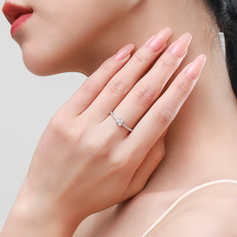 S925 Silver Hearts And Arrows Ring Gold Plated Gemstone Inlay Lightweight Band For Women Elegant Daily Wear US