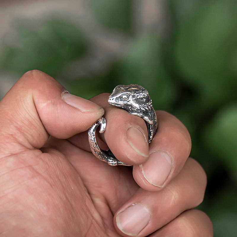 Adjustable Lizard Ring Open Design Copper Ring For Women And Men Retro Animal Jewelry Gift Modern Classic Look