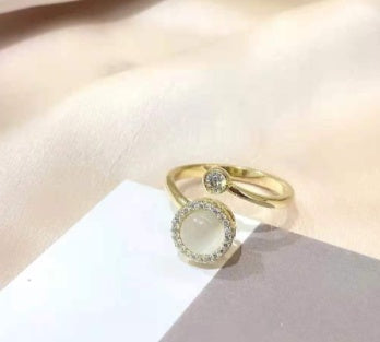 Spinner Ring For Women Flower Bee Elegant Adjustable Stress Release Accessory Gothic Jewelry Trendy Ideal Gift