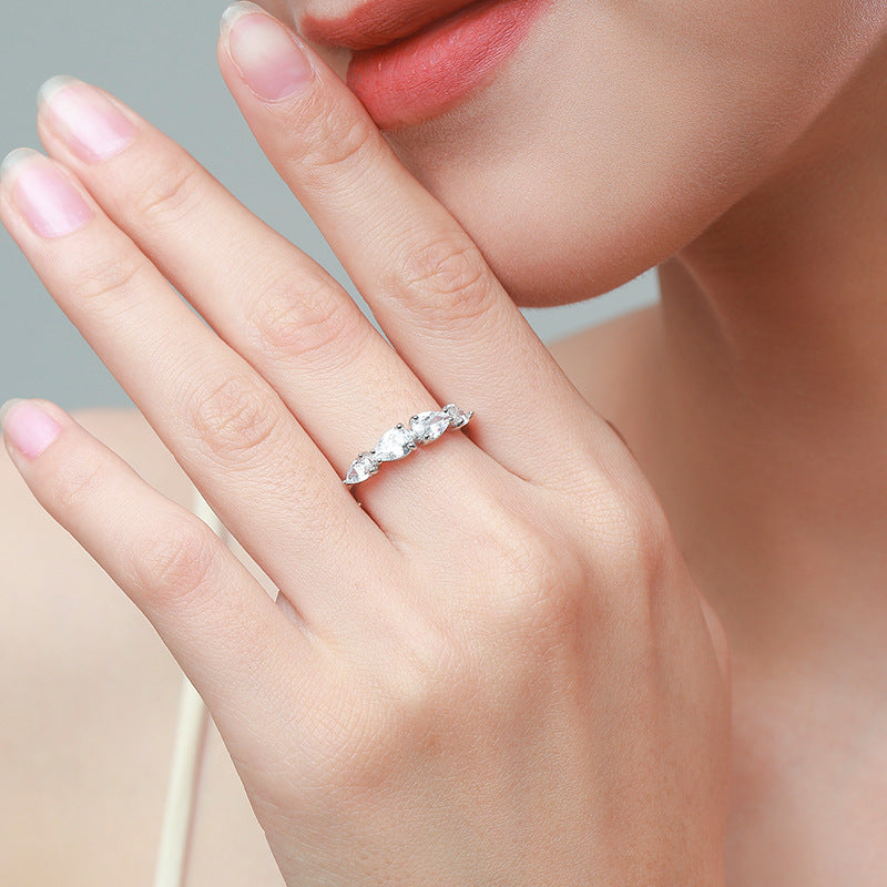 925 Sterling Silver Gold Plated Ring With Artificial Gemstones Womens Diamond Anniversary Ring Crafted For Everyday Wear