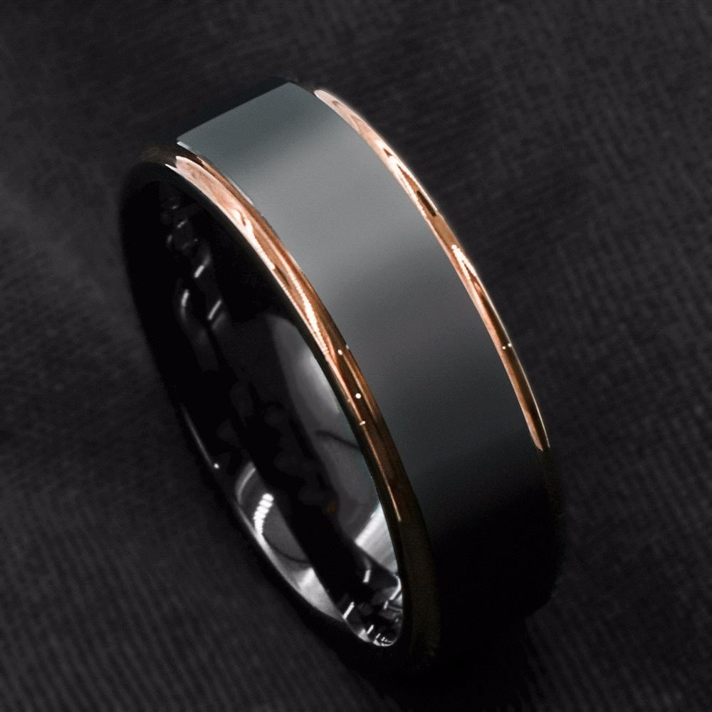 Stainless Steel Ring Rose Gold Color And Gold Color 8mm Width Size 6 To 13 Individually Packaged Band Ring Soon