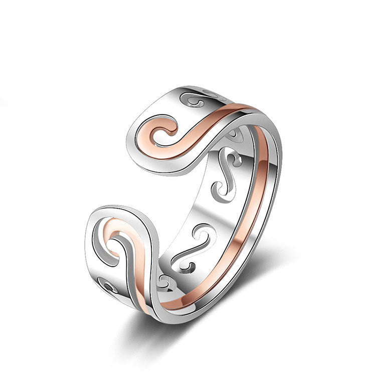 Womens Copper Heart Ring Adjustable Opening Three In One Design Fashion Jewelry Gift For Her For Everyday Uses