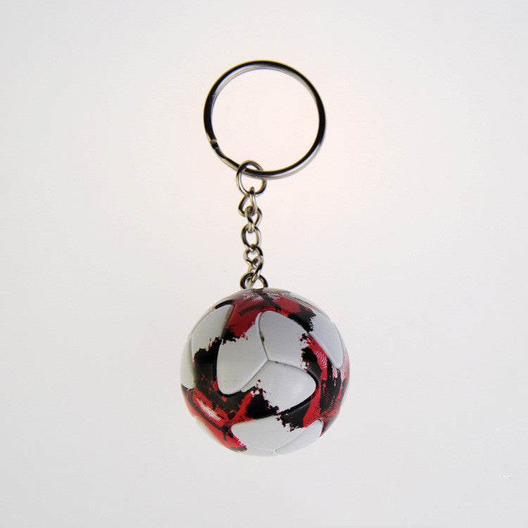 Unisex Simulation Football Keychain Plastic Pendant For Sports Enthusiasts Individually Packed Assorted Colours