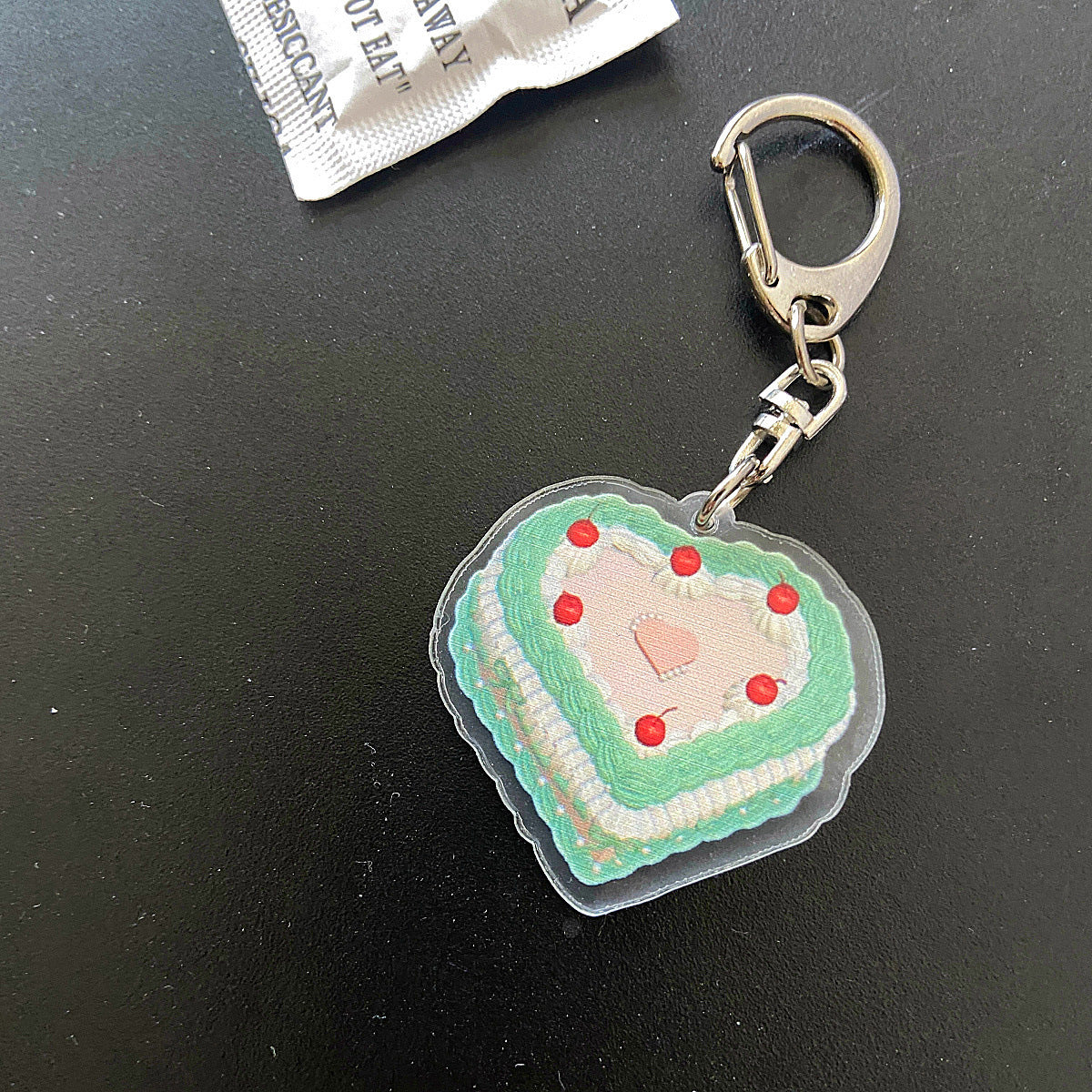 Cake Keychain Acrylic Birthday Cake Pendant Vintage Bag Accessory National Style Decoration Durable Charming Design