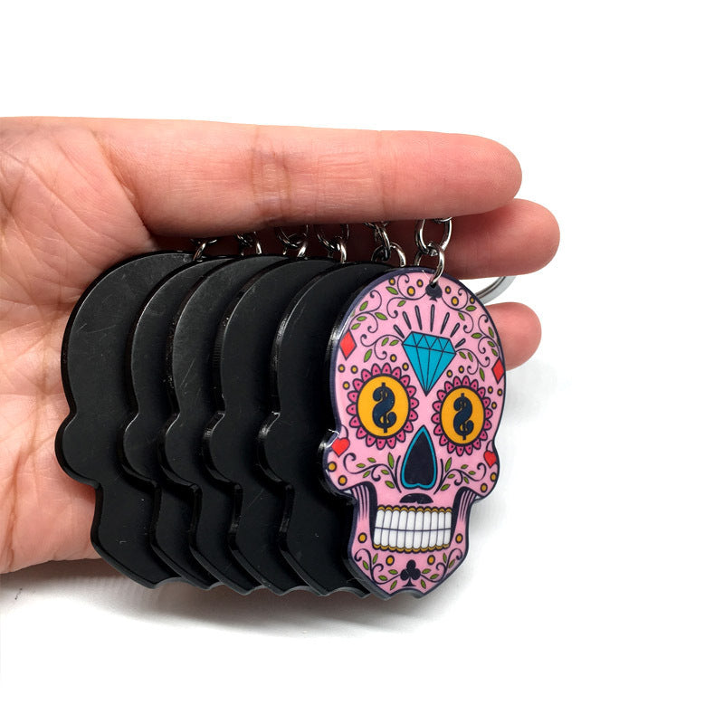 Unisex Skull Keychain Fashionable Plastic Key Ring Trendy Accessory For Bags And Keys Cool Holiday Gift For Gifting