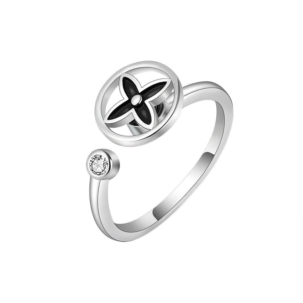 Unisex Fashion Ring With Personality Design White Gold