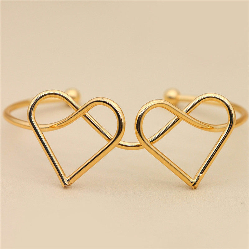 Heart Shaped Bracelet Set Electroplated Alloy Fashion Jewelry European And American Wheat Ear Chain Bracelet