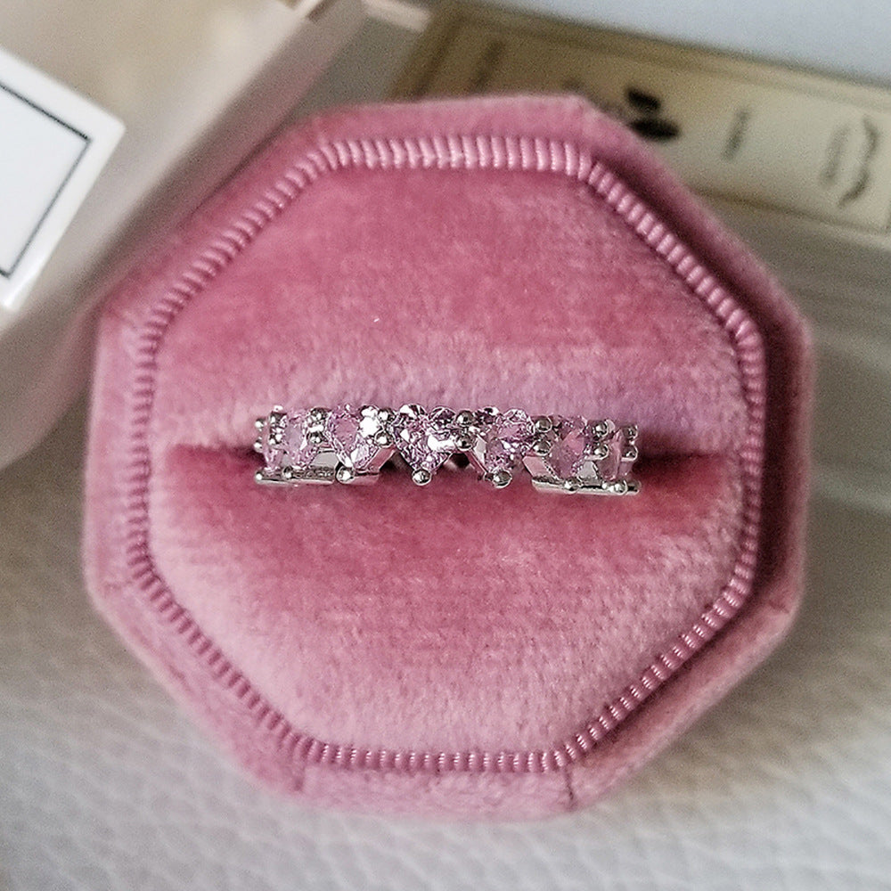 Plain High Quality Color Combination Ring Copper Zircon Inlay European American Style Jewelry Ring For Fashion