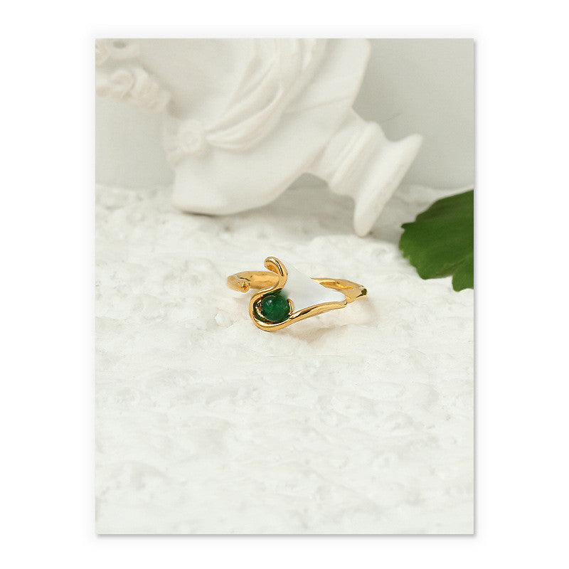 Handmade Dripping Gold Foil Niche Fashion