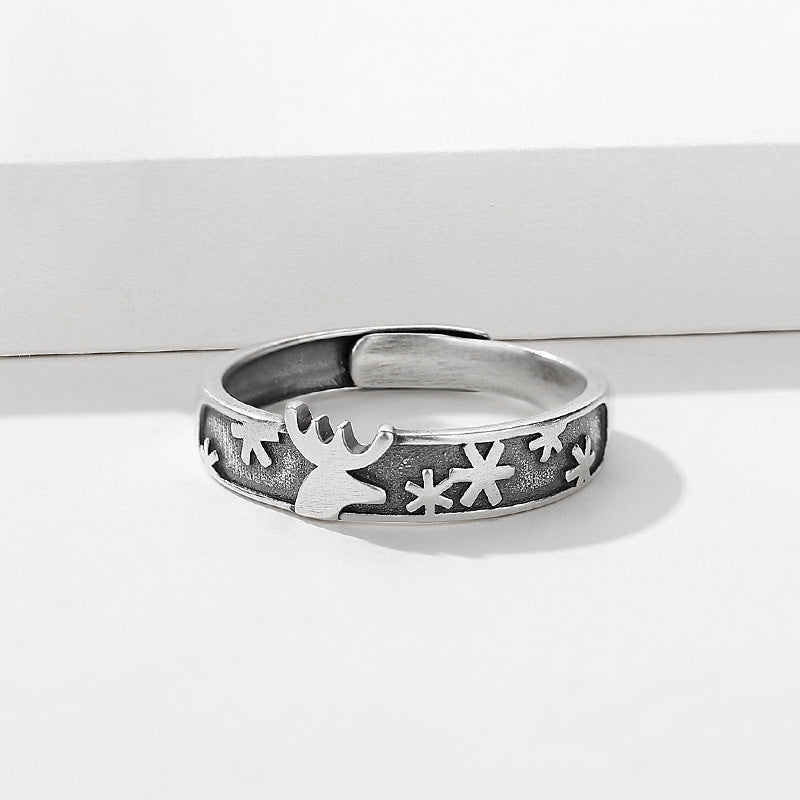 Couple Rings Set Adjustable Copper Rings Animal Zodiac Matching Rings For Him And Her Valentines Day Gift Electroplated