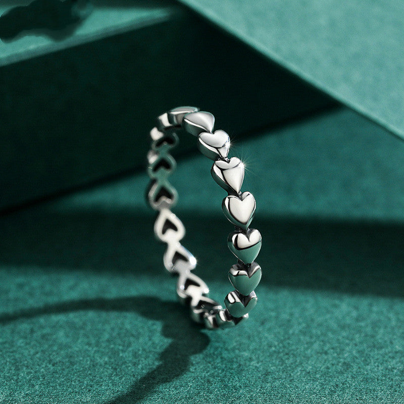 Sterling Silver Heart Ring For Women 925 Love Promise Gift