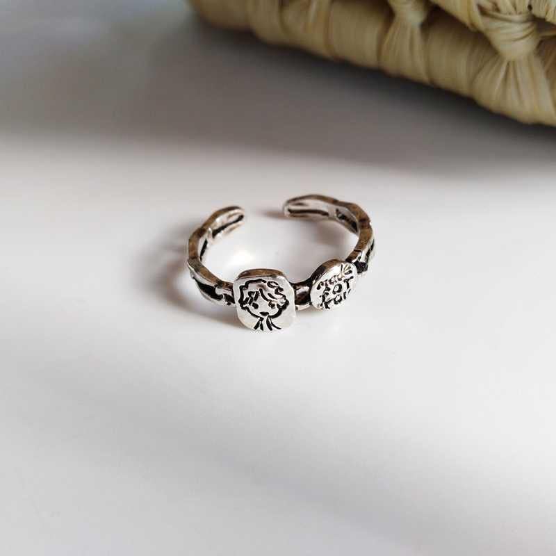 Unisex Copper Ring Electroplated Index Finger Ring Retro Style Fashion Jewelry Gift For Men Women Durable Finish