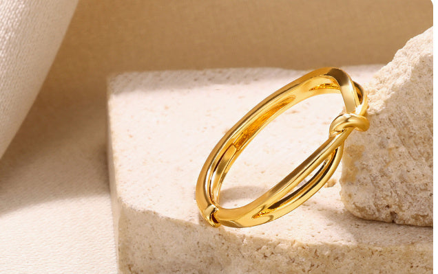 Unisex Lava Ring Electroplated Alloy Gold Silver Jewelry