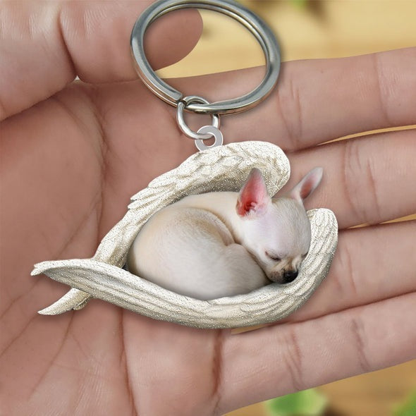 Dog Keychain Acrylic Fashion Accessory With Single Sided Printing Durable Key Ring 4 5 CMs Gift For Dog Lovers