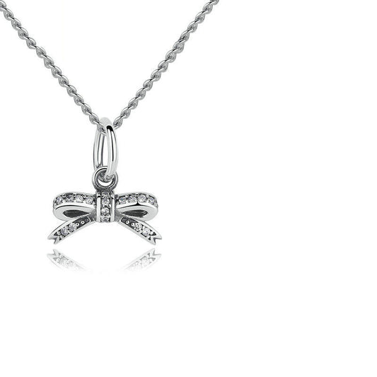 Bowknot Diamond Ring In Sterling Silver Alloy With Inlaid Gemstones Unisex Fashion Jewelry Gift For Occasions