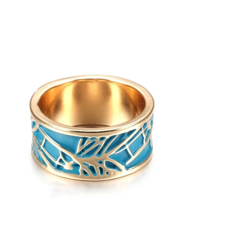 Copper Geometric Ring For Women Irregular Mesh Design Hip Hop Street Style Accessory For Trendy Streetwear Outfits