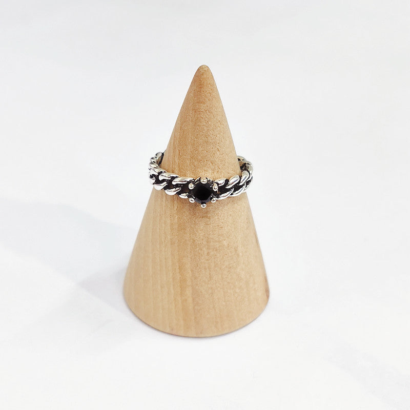 Womens Copper Ring With Zircon Inlay Korean Fashion Retro Cow Pattern Ring For Women Girls Elegant Everyday Accessory