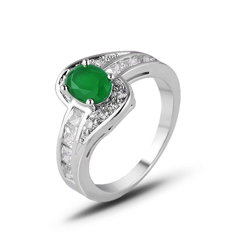 Elegant Copper Ring With AAA Grade Zirconia Inlaid Hand Polished Smooth Surface Exquisite Workmanship For Everyday Wear