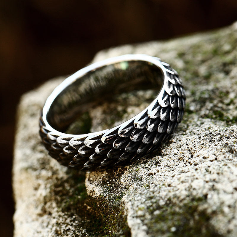 Titanium Steel Ring Viking Totem Celtic Knot Band Gift