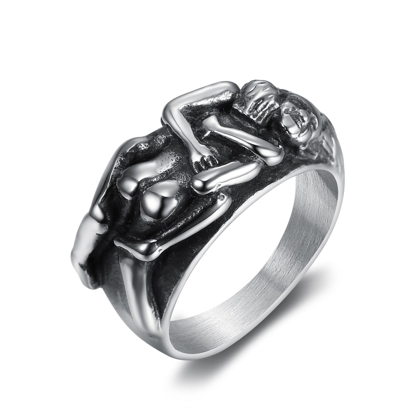 Mens Womens Skull Ring Stainless Steel Retro Design Fashion Jewelry Durable Statement Accessory Unisex Jewelry