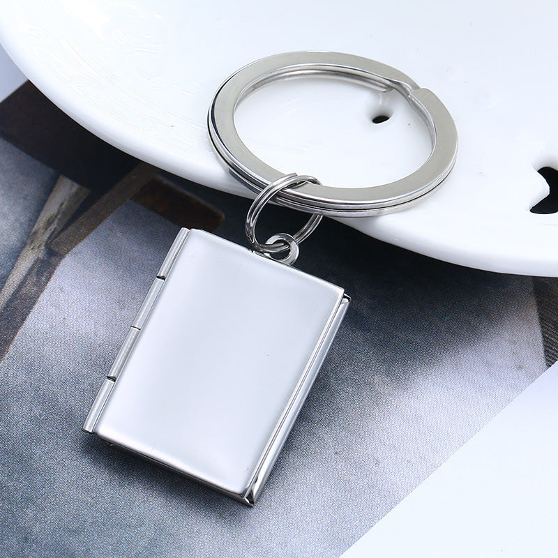 Personalized Photo Keychain Stainless Steel Picture Holder Engraved Keepsake Gift For Birthday Baby Gift Ideas