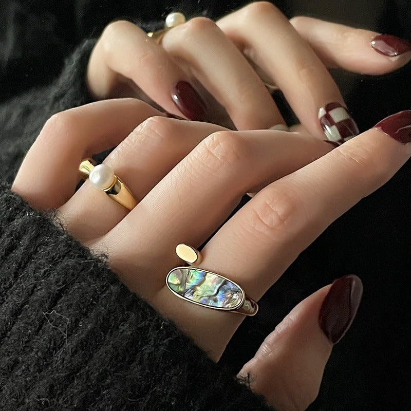 Adjustable Copper Ring For Women Open Design Fashion Jewelry Simple Elegant Light Luxury Ring For Everyday Wear