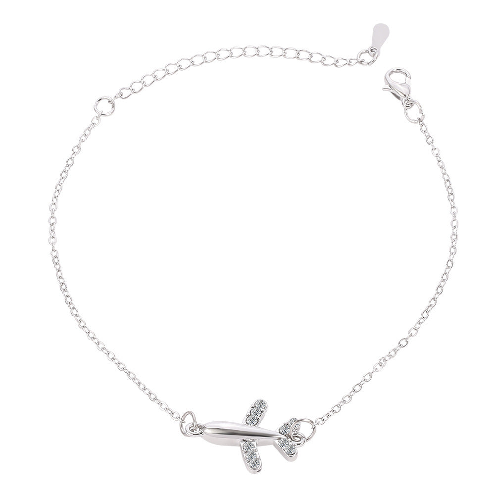 Unisex Airplane Bracelet Alloy Electroplated Animal Zodiac Jewelry Anti Radiation Fashion Bracelet Natural Design