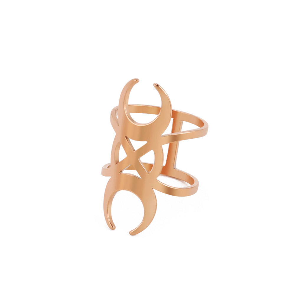 Girls Flower Ring Titanium Steel Electroplated Elegant Design Everyday Ring Floral Gifts For Her Size 8 9 10 11