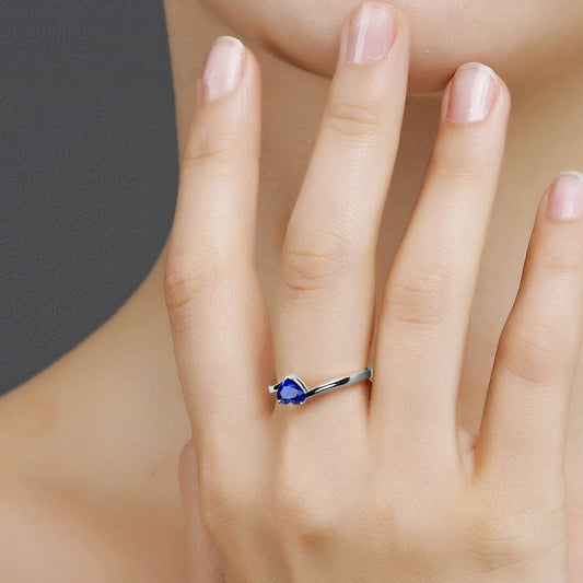 Heart Shaped Copper Ring Diamond Accent Gold Plated Band For Women And Girls Elegant Jewelry Size 6 7 8 9 10 Fashion
