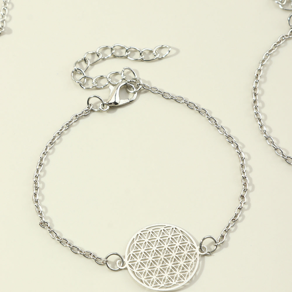 Womens Alloy Bracelet Set Electroplated Jewelry Bangles