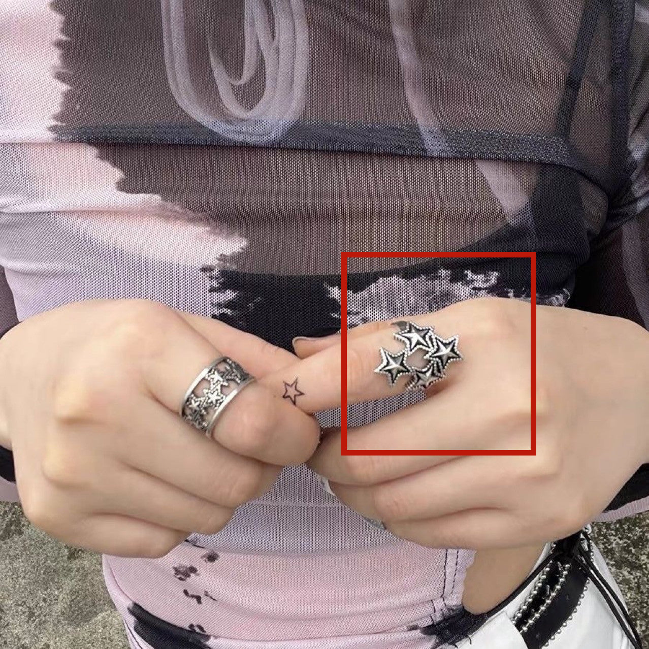 Womens Adjustable Geometric Star Ring With Tassel Detail Vintage Style Fashion Accessory Retro Tassel Ornament