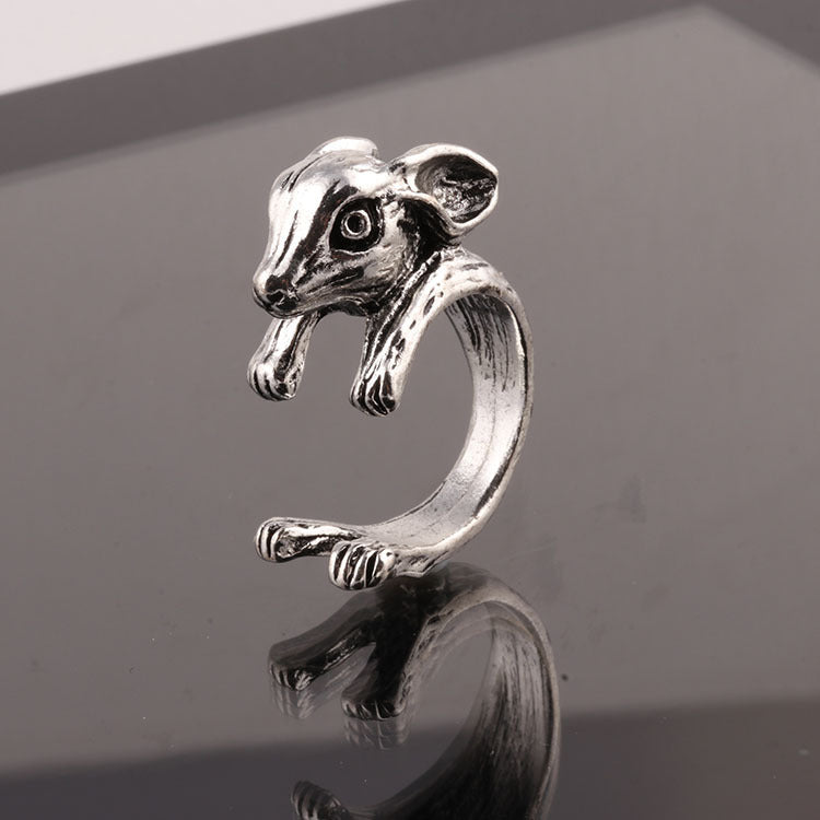 Simple Retro Bunny Ring Alloy Adjustable Opening Ring Fashion Accessory For Women With Classic Bunny Charm Now